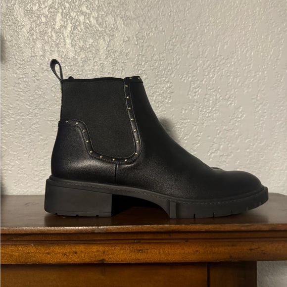 Coach Women's Lory Leather Black Booties (C5773)  Size 9 Retail Price $250 - Picture 1 of 8